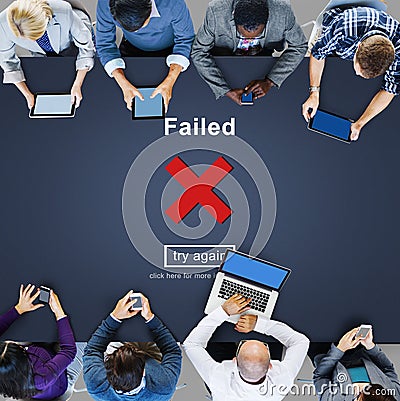 Crisscross Icon Failed Message Concept Stock Photo