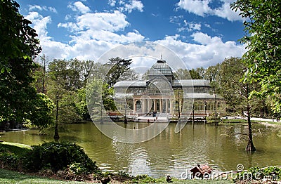 Cristal palace in the Retiro Park, Madrid Stock Photo