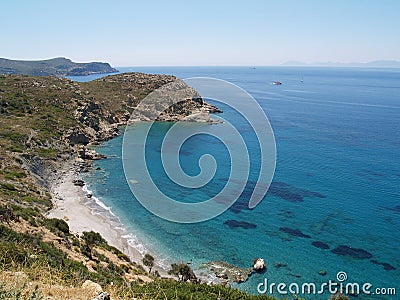Blue Mediterranean sea. Stock Photo