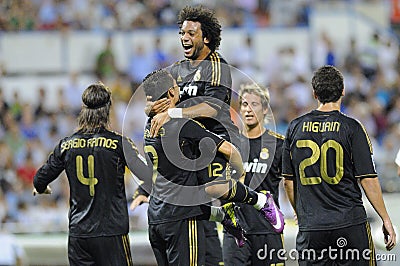 Cristiano Ronaldo celebrates goal Editorial Stock Photo