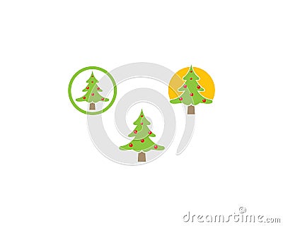 cristmas tree illustration vecto Vector Illustration