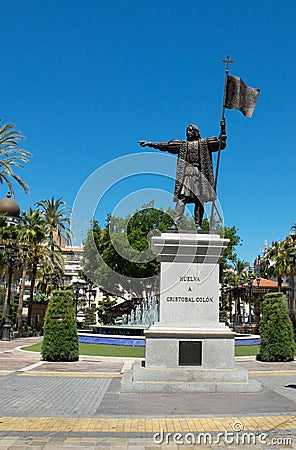 Cristobal Colon monument. Huelva, Andalucia. Spain Editorial Stock Photo