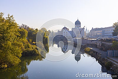 Crisul Repede river in Oradea Editorial Stock Photo