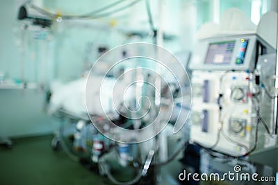 Critical care unit, unfocused background Stock Photo