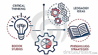 Critical thinking process diagram, problem solving and analytical skills illustration vector design Generative AI Vector Illustration