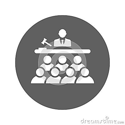 Criticize, crowd icon Stock Photo