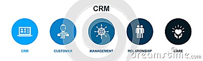 CRM, customer, management, relationship Vector Illustration