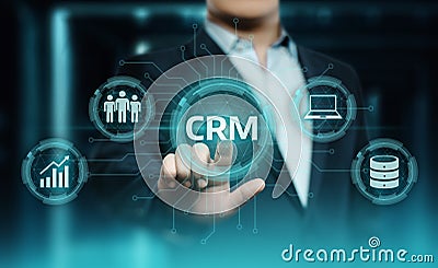 CRM Customer Relationship Management Business Internet Techology Concept Stock Photo