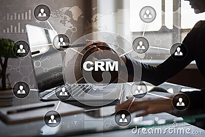 CRM. Customer relationship management concept. Customer service and relationship Stock Photo