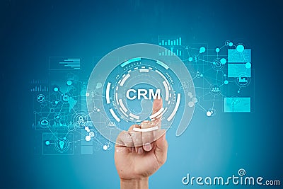 CRM. Customer relationship management concept. Customer service and relationship. Stock Photo