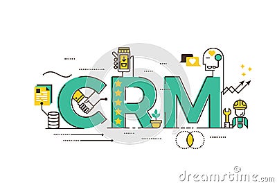 CRM : Customer relationship management Vector Illustration