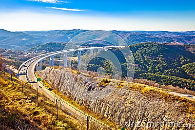 Crni Kal viaduct in Slovenia Stock Photo