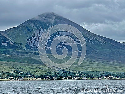 Croagh Patrick, overlooking Clew Bay, County Mayo, Ireland Stock Photo