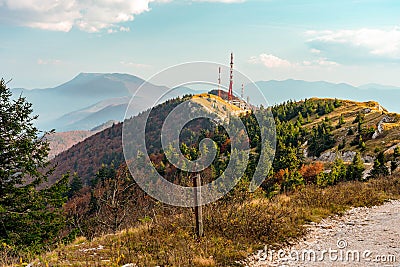 Croatia mountain side fall colors Stock Photo