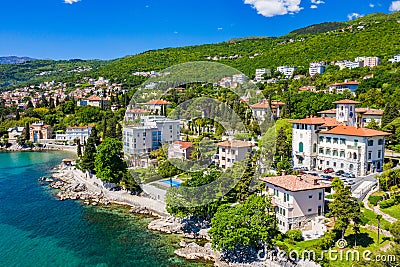 Croatia, Adriatic coast, beautiful town of Opatija and Volosko Stock Photo