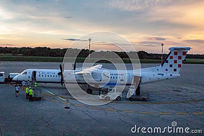 Croatia Airlines Dash Q400 9A-CQC Editorial Stock Photo