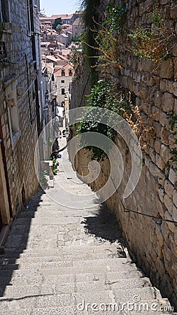 Croatia, Ancient buildings at Zadar and Dubrovnik old town Stock Photo