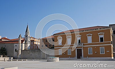 Croatia, Ancient buildings at Zadar and Dubrovnik old town Stock Photo