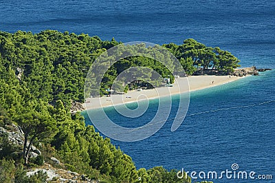 Croatia - Beach along Makarska riviera Stock Photo