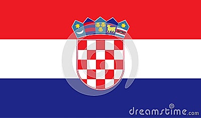 Croatia flag image Vector Illustration