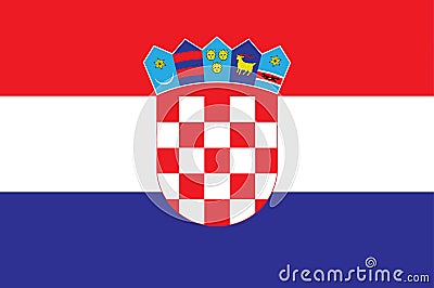 Croatia Flag vector illustration. Croatia Flag. Vector Illustration