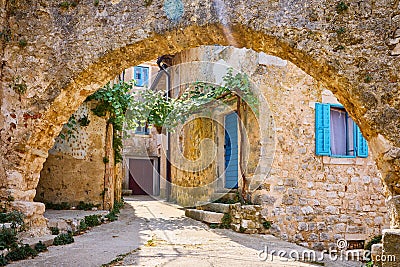 Croatia Istria. Ancient abandoned medieval town Plomin. Old Stock Photo
