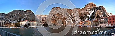 Croatia - Omis and snow Stock Photo