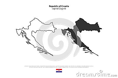 Croatia Vector Illustration