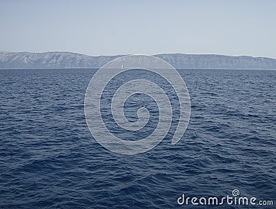 Croatia: Seascape in blue tones Stock Photo