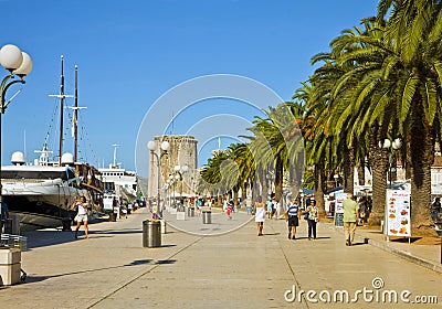 Croatia, Trogir sea promenade Editorial Stock Photo