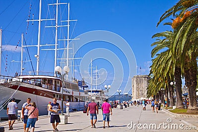 Croatia, Trogir sea promenade Editorial Stock Photo