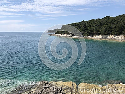 Croatian coast around Zlatne Stijene Stock Photo