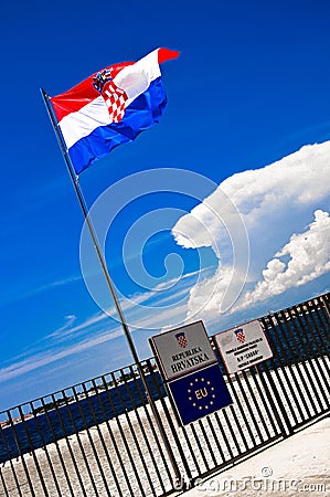 Croatian flag Stock Photo