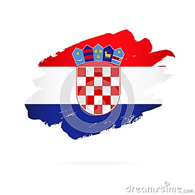 Croatian flag. Vector illustration on white background Vector Illustration