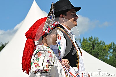 Croatian Folk Dancers in Costume Editorial Stock Photo