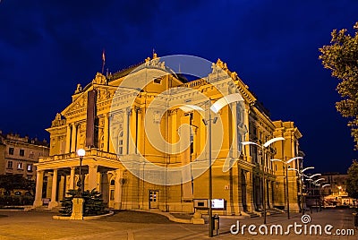 Croatian National Theatre Ivan Zajc in Rijeka Stock Photo