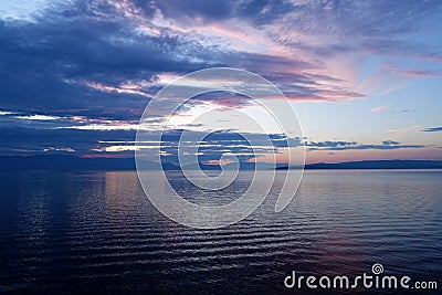 Croation seeshore in the morning Stock Photo