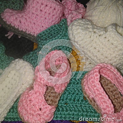 Crochet for babes Stock Photo