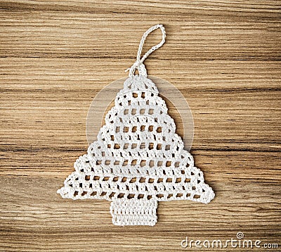 Crochet christmas tree Stock Photo