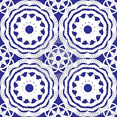 Crochet lace pattern Vector Illustration