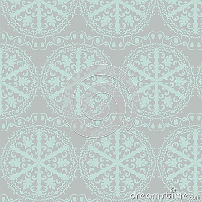 Crochet lace round ornament pattern Vector Illustration