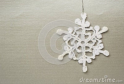 Crochet snowflake Stock Photo