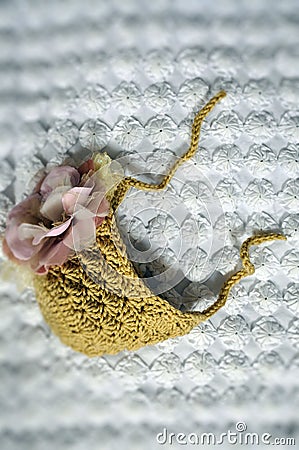 Crocheted Baby Bonnet Stock Photo