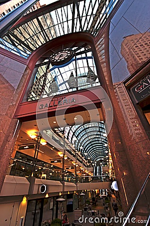 Crocker Galleria shopping center at Financial District in San Francisco Editorial Stock Photo