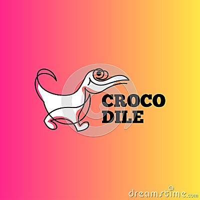 Crocodile Animal Logo Design Concept Vector Vector Illustration