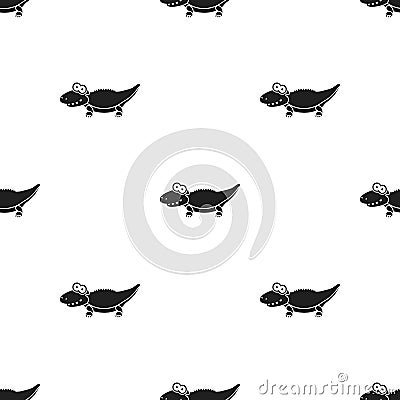 Crocodile black icon. Illustration for web and mobile design. Vector Illustration