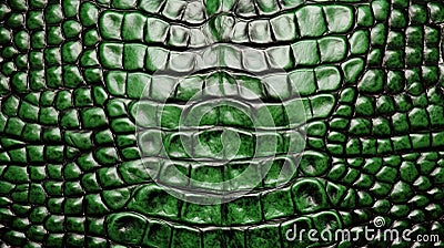 Crocodile green genuine leather background Stock Photo