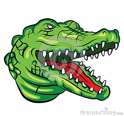 Crocodile Head Vector Illustration