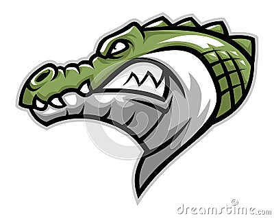 Crocodile head side Vector Illustration