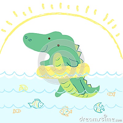 Crocodile illustration Vector Illustration